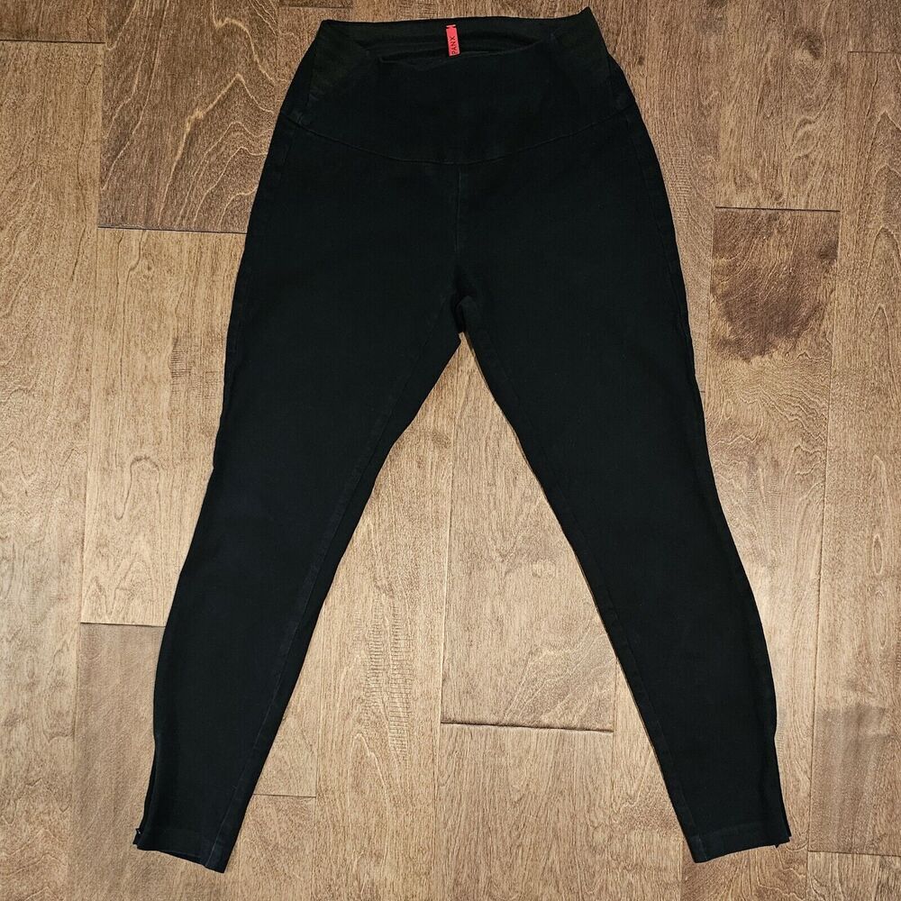 Spanx Ready To Wow Leggings Womens S Black Ankle Zip Pull On